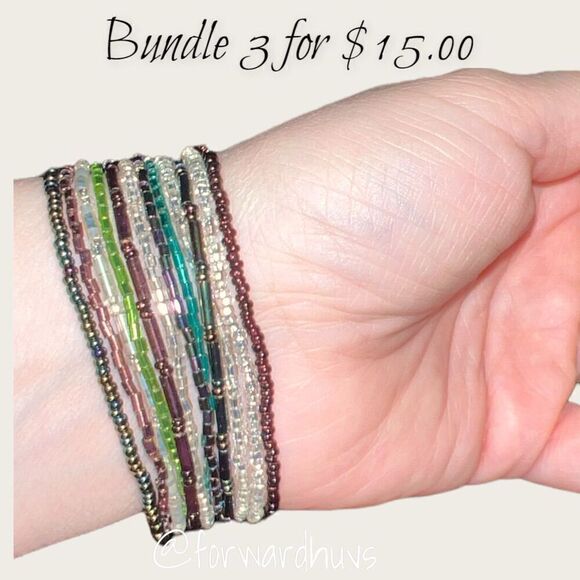 Bundle 3 for $15 Beaded Multi-strand Bracelet With Magnetic Closure READ - Picture 3 of 7